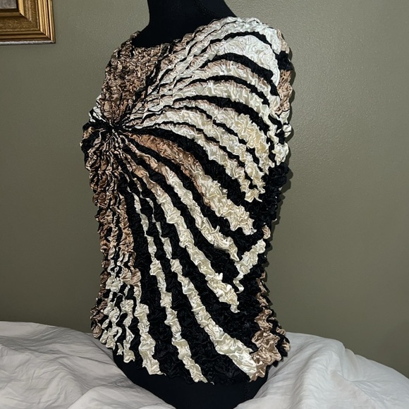 Vintage 1980s Popcorn/ Accordion Short Sleeve Blouse Top
One-Size fits most - Picture 3 of 4